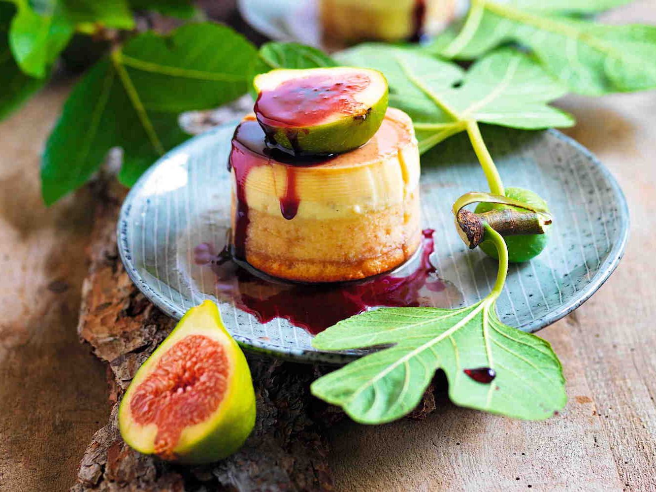 «Tortine» con crème caramel di fichi